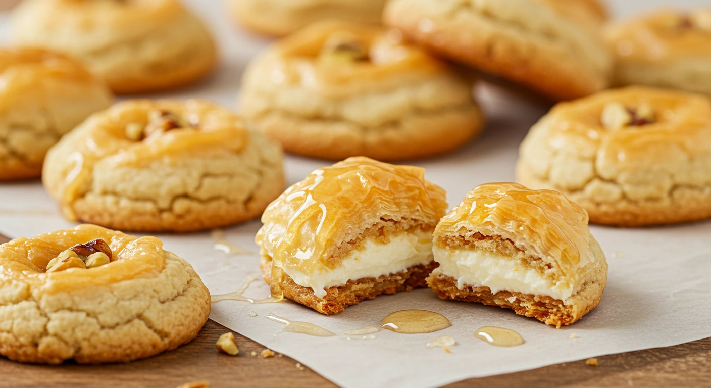 Irresistible Baklava Cheesecake Phyllo Cookies